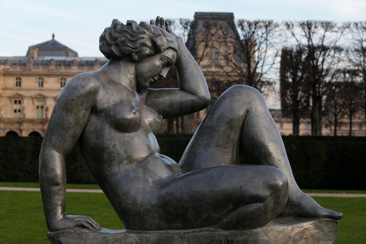 Jardin des tuileries, Aristide Maillol, Montagne 1937 (lead), Paris, Frankrike (bilde) av Aristide Maillol