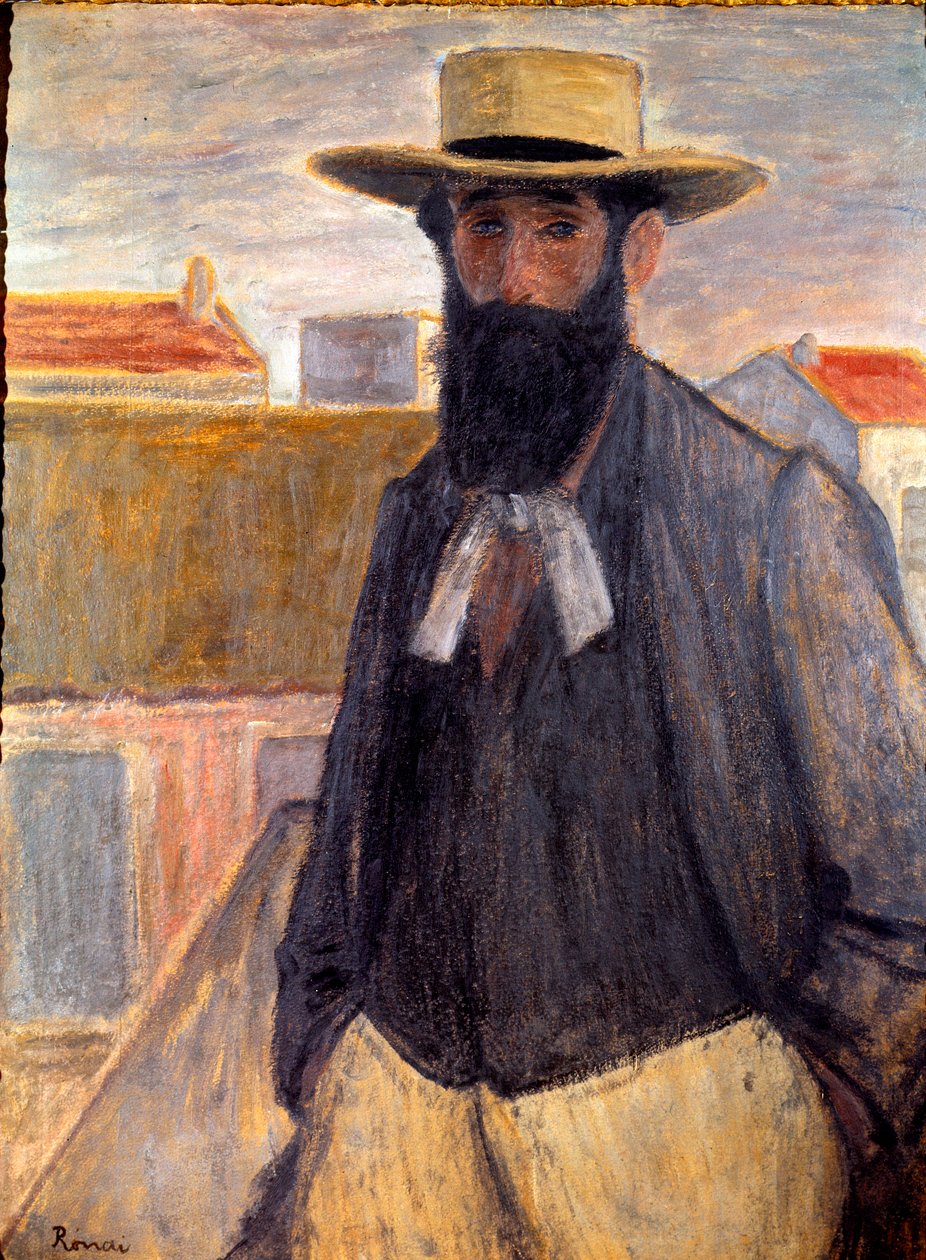 Portrett av Aristide Maillol (1861-1944). Maleri av Jozsef Rippl Ronai (1861-1927) av Aristide Maillol