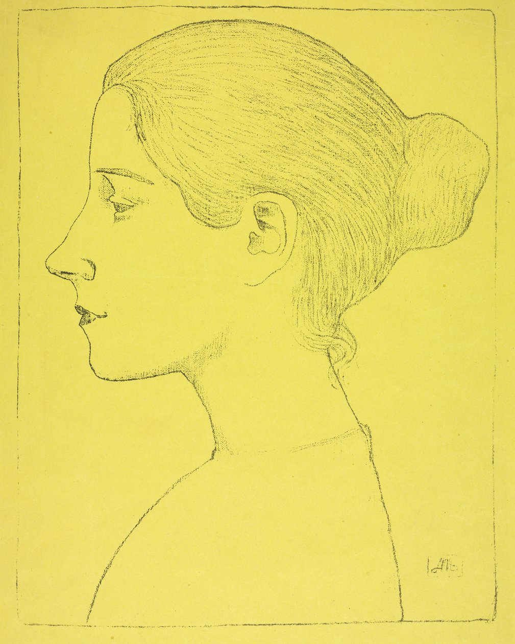 Porträt einer jungen Frau av Aristide Maillol