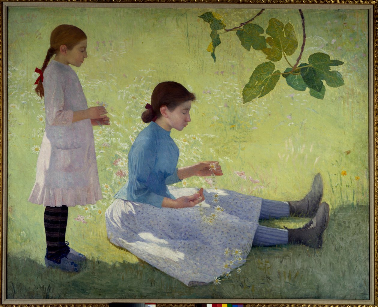Blomsterkronen-maleri av Aristide Maillol (1861-1944) 1889 privat samling av Aristide Maillol