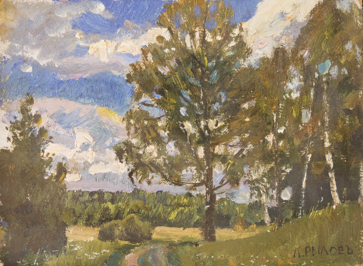 Sommerlandskap av Arkadij Aleksandrovic Rylov