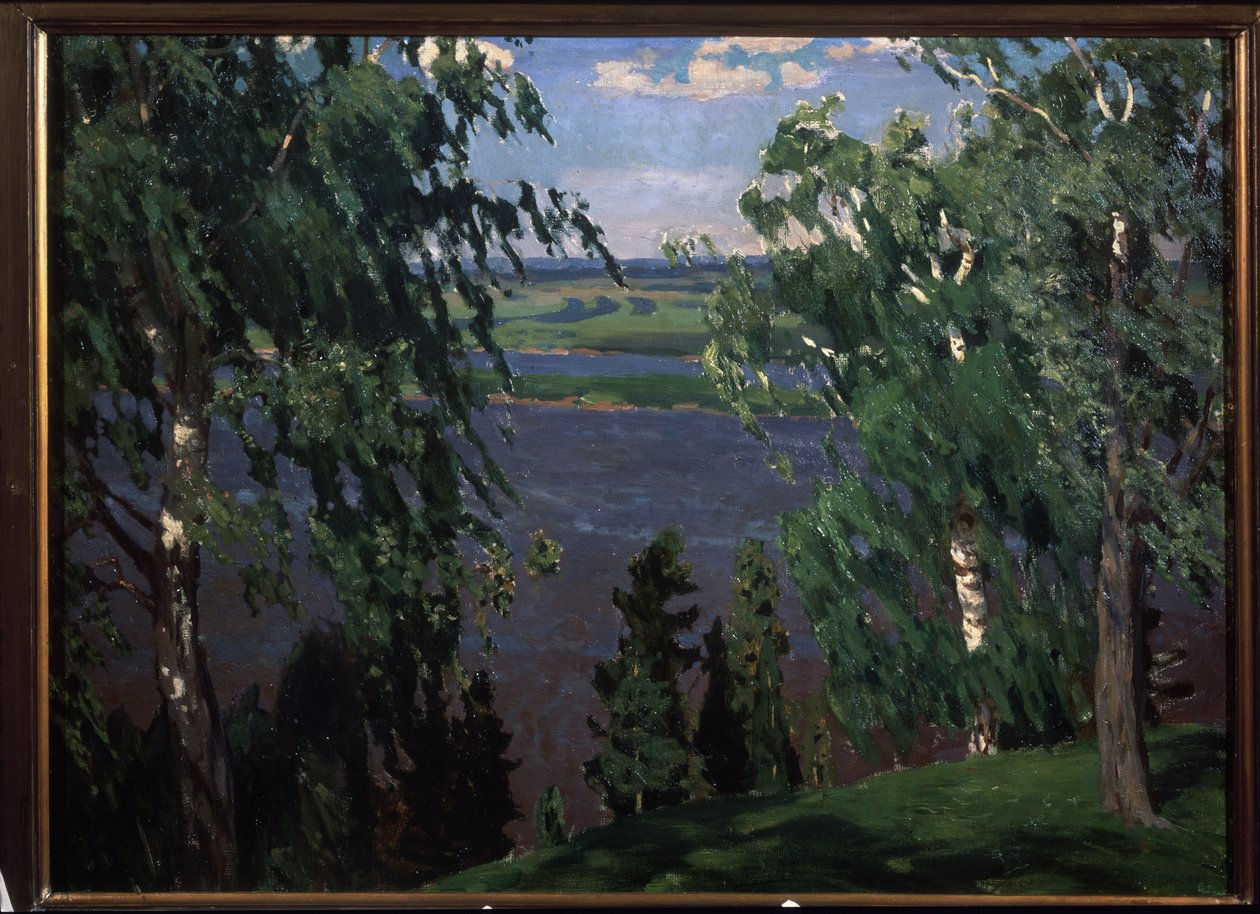 Grønn støy. Maleri av Arkadi (Arkady) Alexandrovich Rylov (1870-1939), olje på lerret av Arkadij Aleksandrovic Rylov