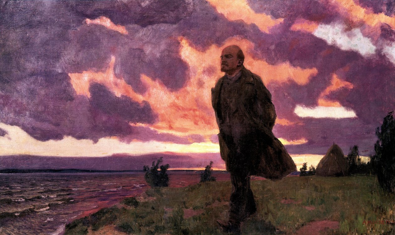 "Lenin a Razliv", maleri av Arkady Alexandrovich Rylov av Arkadij Aleksandrovic Rylov