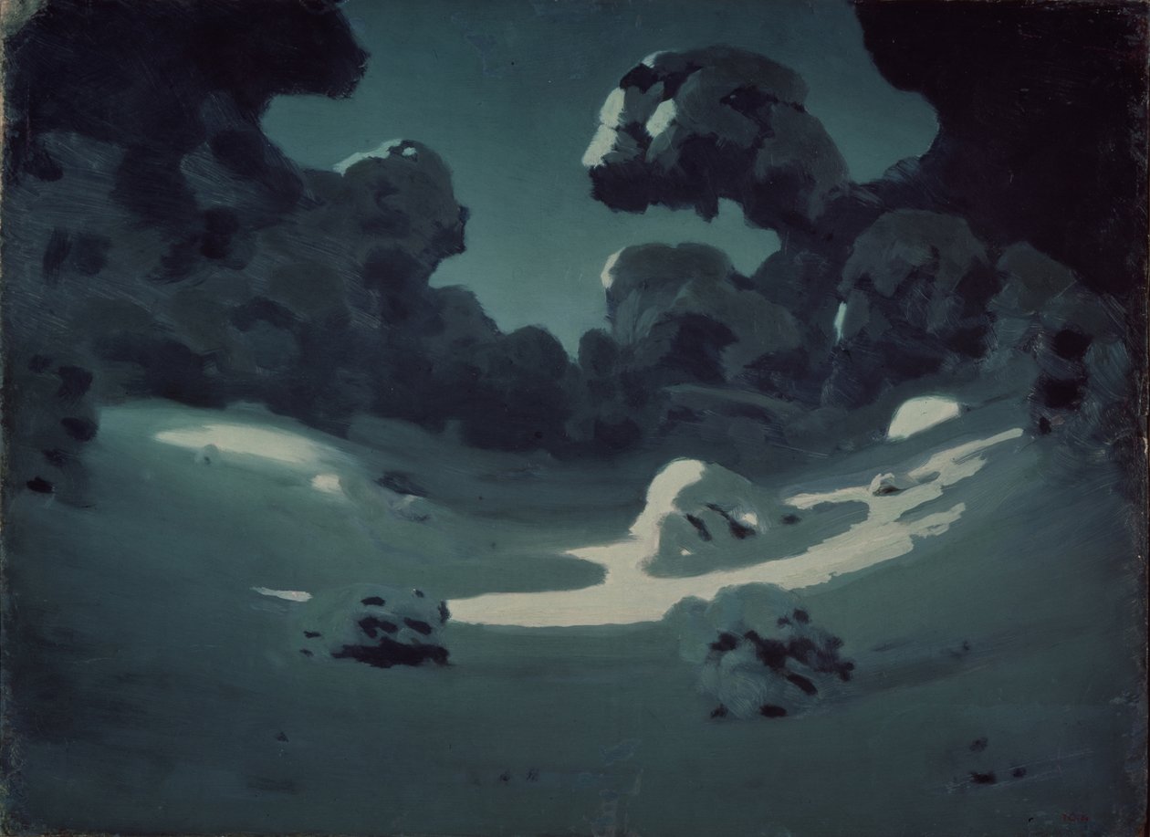 Måneskinnsflekker i skogen. Vinter, 1898-1908 av Arkhip Ivanovich Kuindzhi
