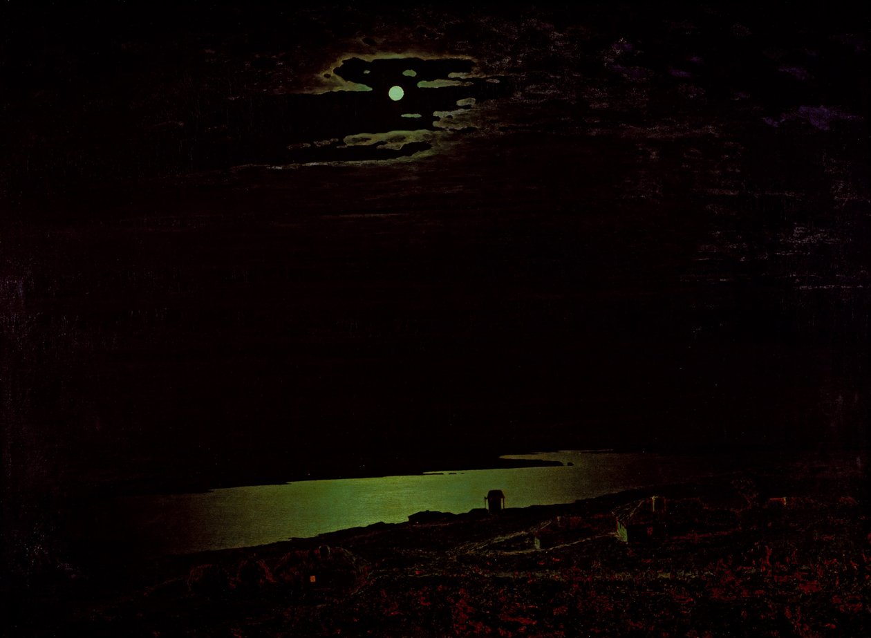 Månelys natt på Dnepr, 1882 av Arkhip Ivanovich Kuindzhi