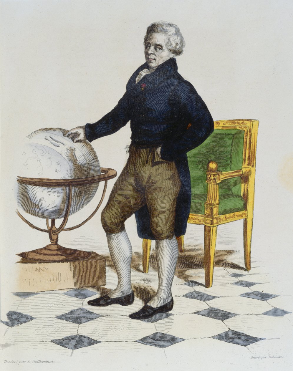 Pierre-Simon (1747-1825) Marquis de Laplace, gravert av Delaistre av Armand Guilleminot