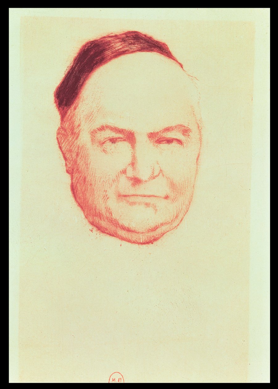 Portrett av Charles Augustin Sainte-Beuve (1804-69) av Armand Rassenfosse