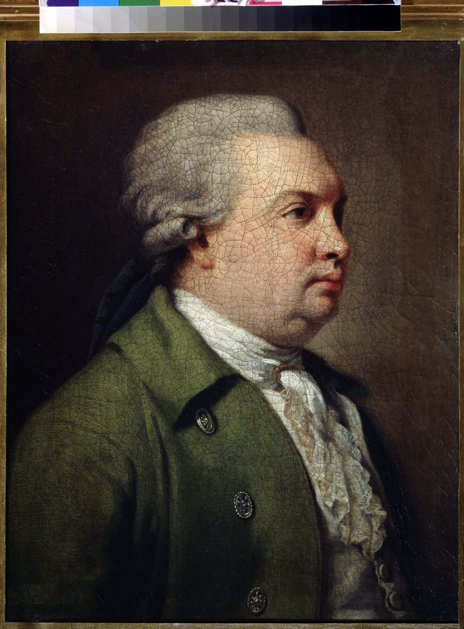 ""Portrait du dramaturge russe Denis Ivanovich Fonvizine (1745-1792)"" (Portrett av dramatikeren Denis Ivanovitch Fonvizin) Peinture d