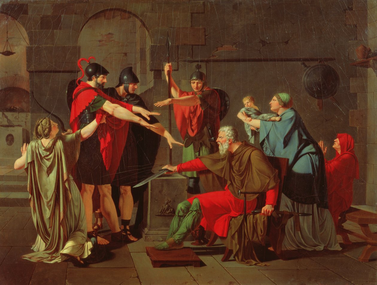 The Oath of the Horatii, 1791 av Armand Charles Caraffe