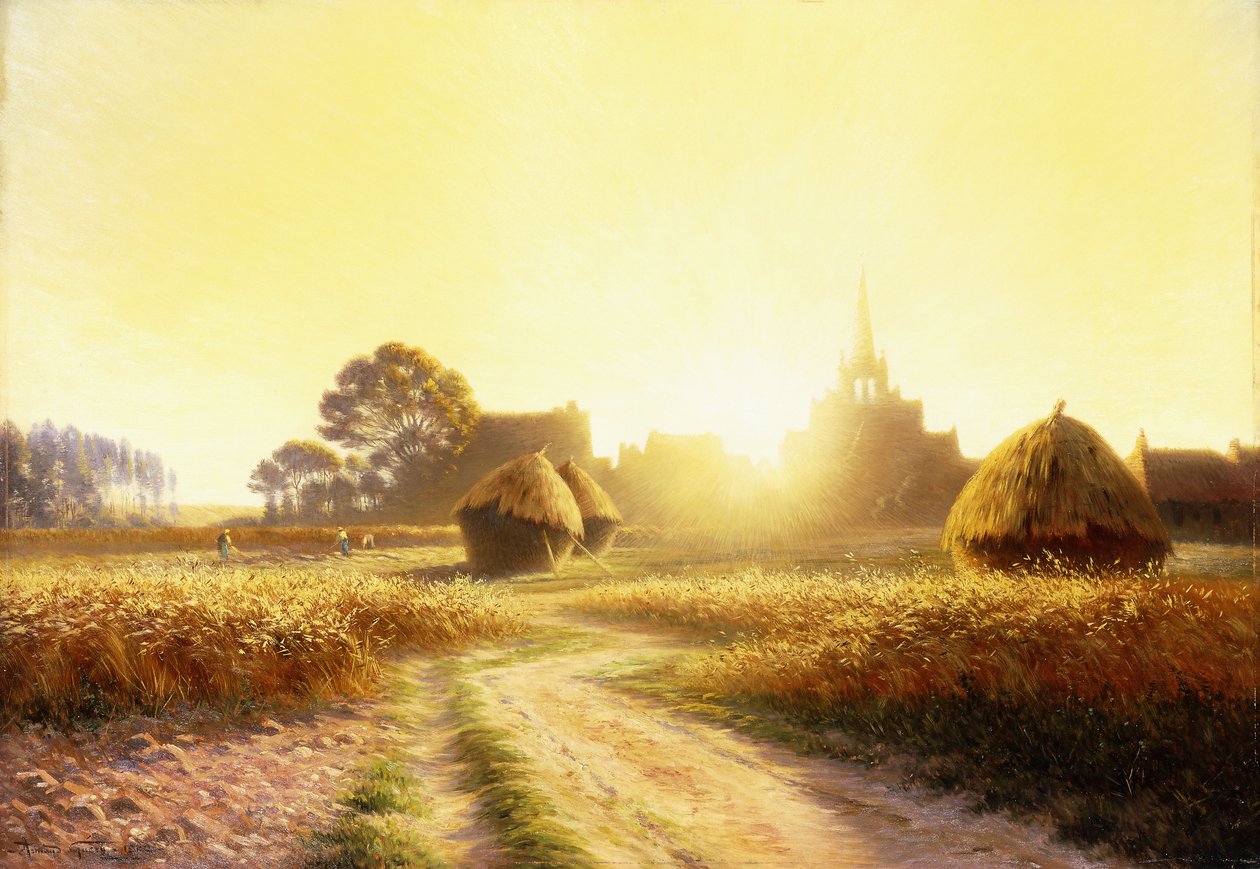 Solnedgang i Champagne, 1902 av Armand Guery