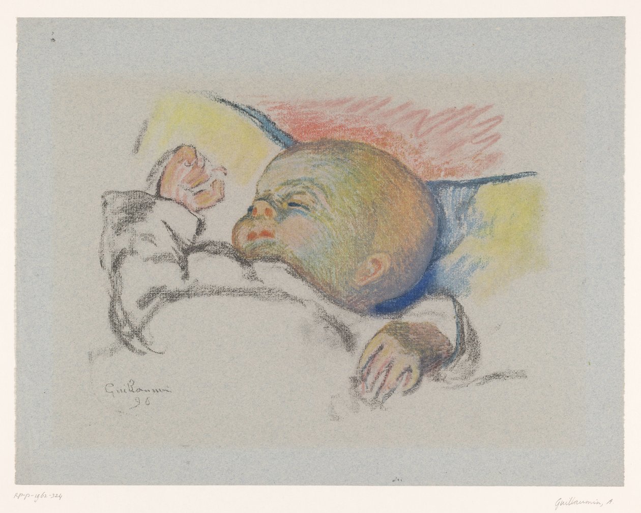 sovende baby av Armand Guillaumin