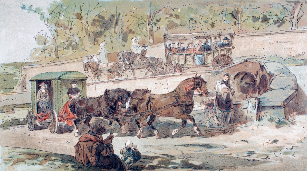 Transportscene fra 1600-tallet av Armand Jean Heins