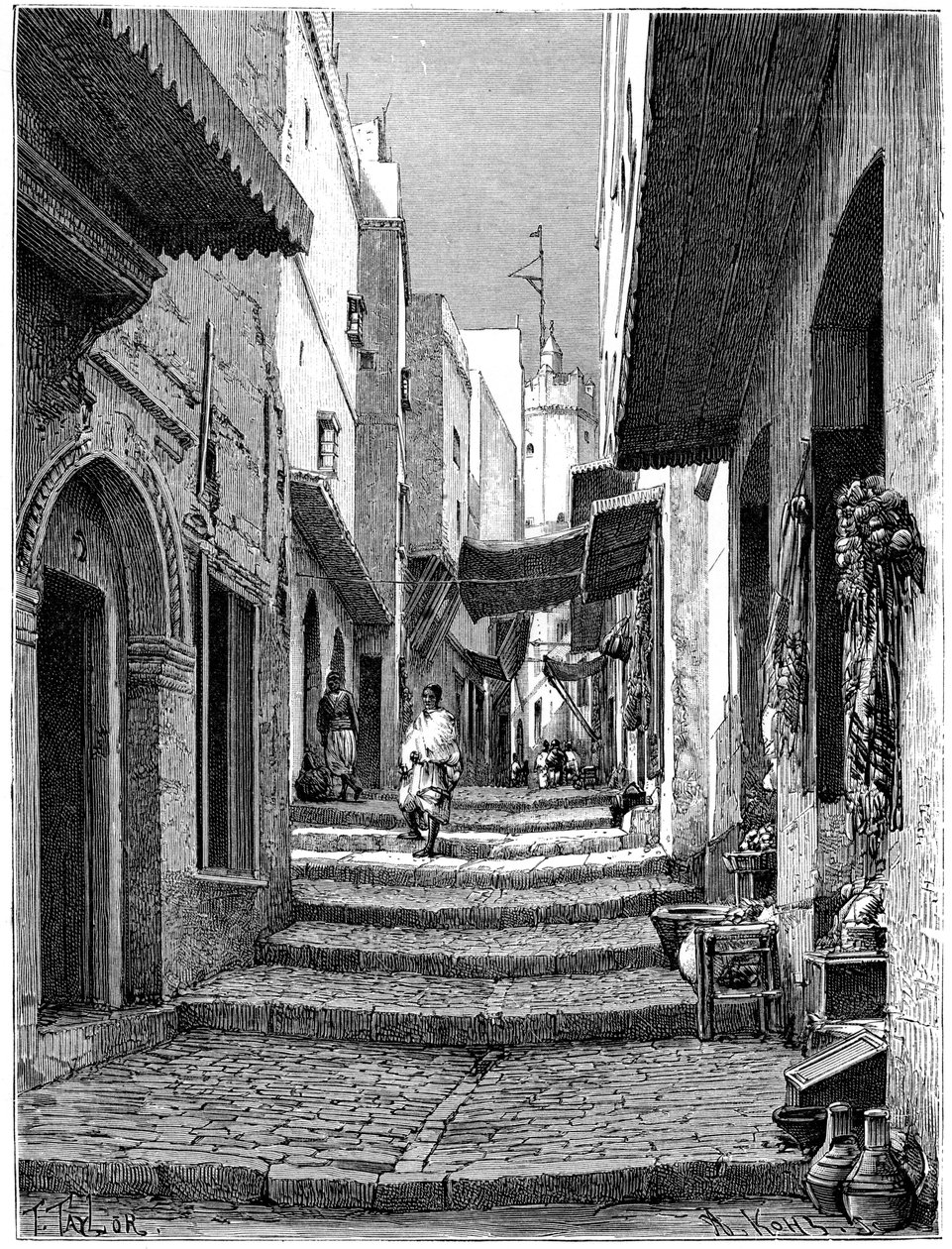 Gamlebyen, Alger, ca 1890 av Armand Kohl