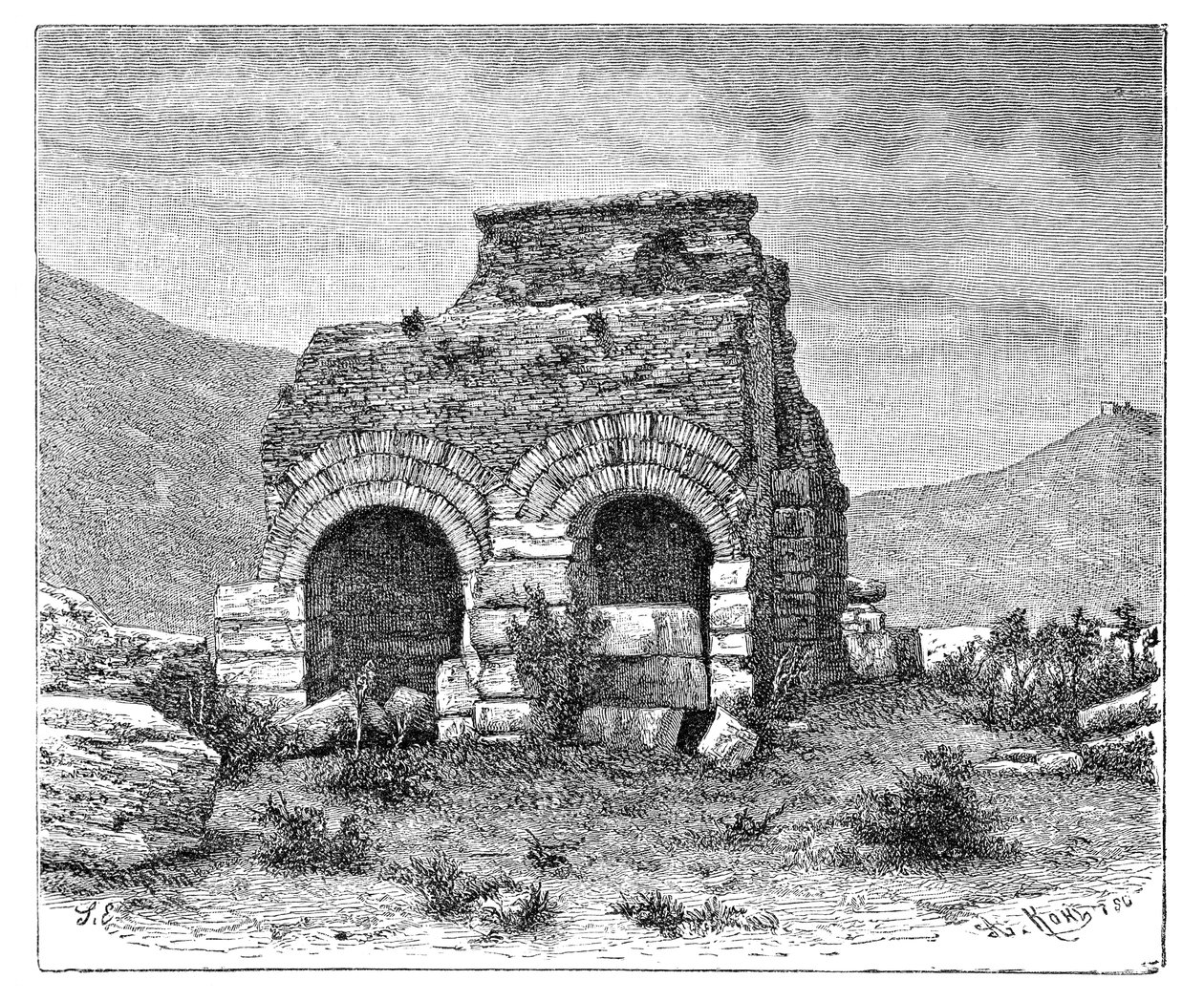 Fengselet til St Paul, Efesos, Tyrkia, 1895. av Armand Kohl