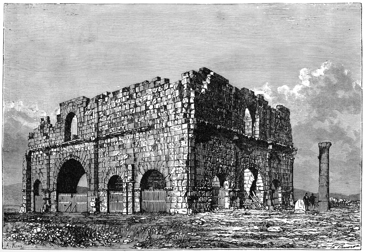 Ruinene av Praetorium, Lambaesis, Algerie, c1890 av Armand Kohl