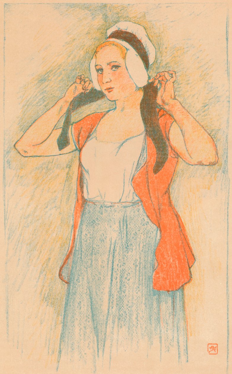 En auto-litografi av Armand Rassenfosse, c1898 av Armand Rassenfosse