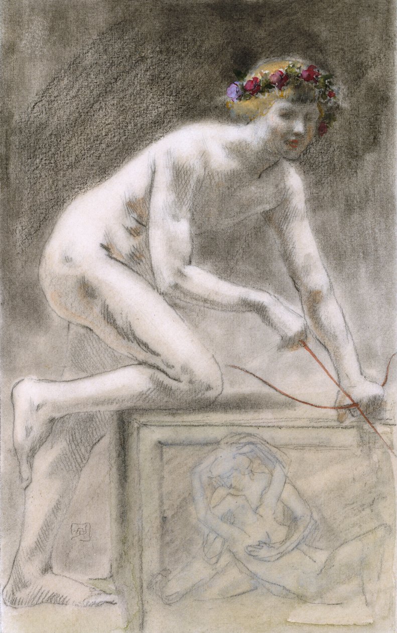 Eros (kull på papir) av Armand Rassenfosse