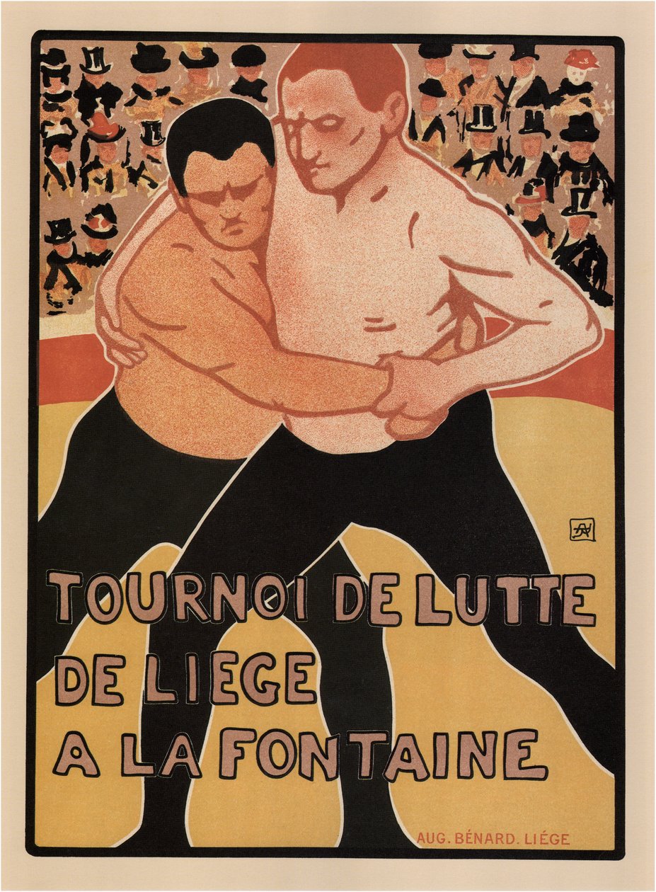Bryteturnering, Liège, 1899 av Armand Rassenfosse