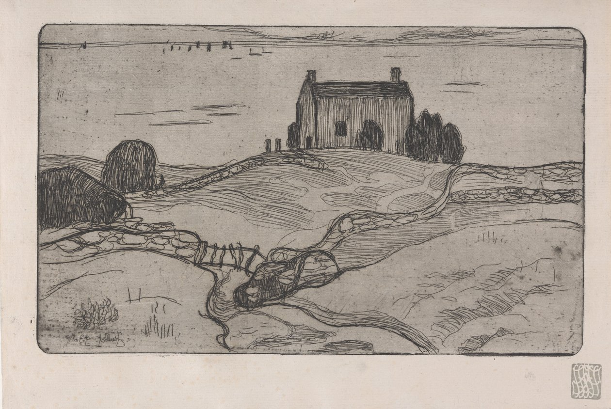 La Maison du Pendu (Den hengte mannens hus) 1893 (radering) av Armand Séguin