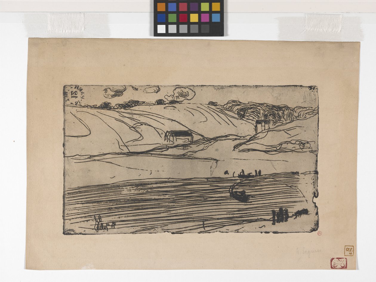 La Pèche (Fiske) (etsing og rulett) av Armand Séguin