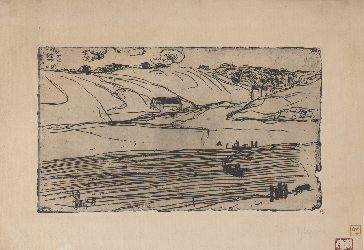 La Peche (Fiske) 1893 (etsing og rulett) av Armand Séguin