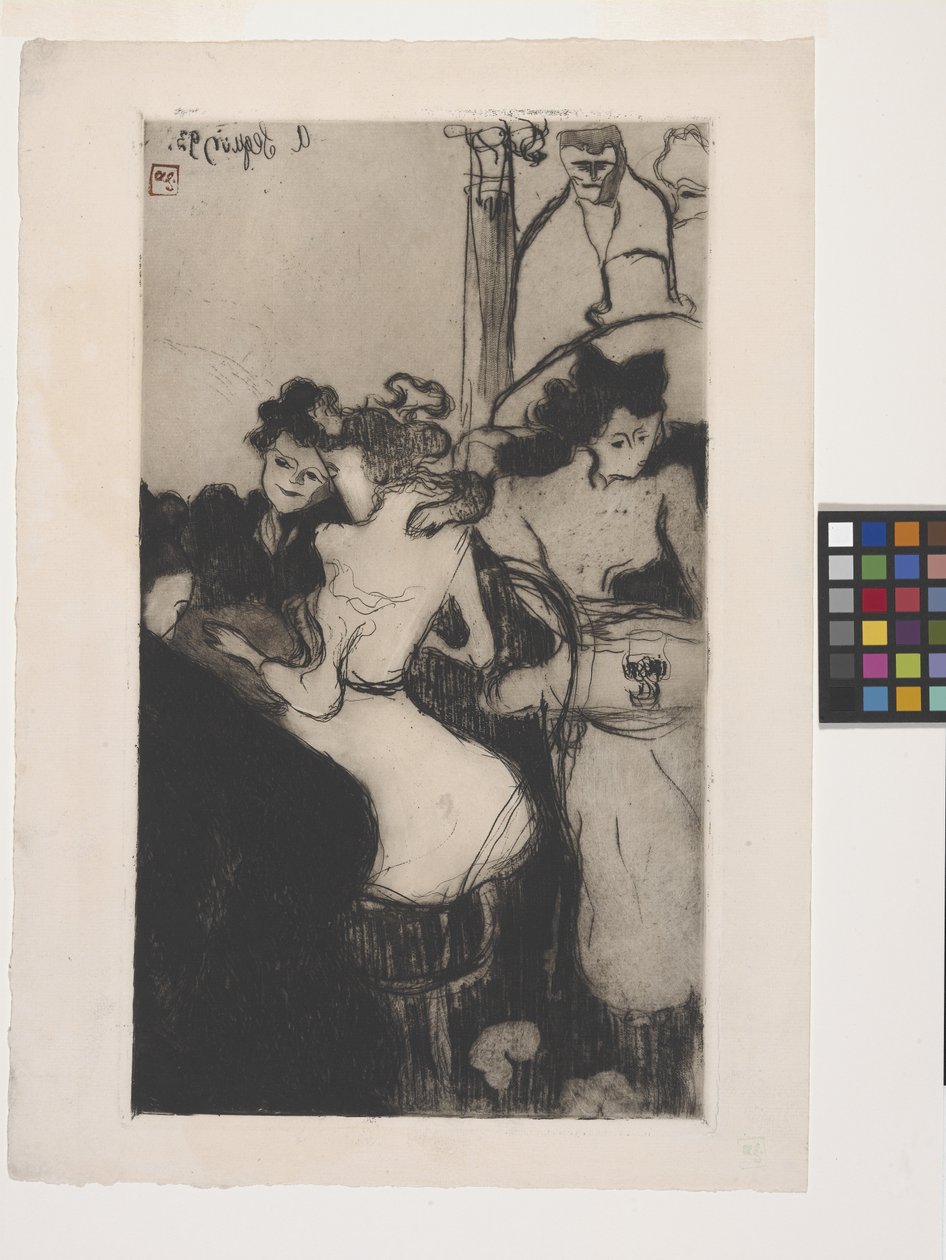 Le Bar (The Bar) (etsing, mykmalt etsning, akvatint og rulett) av Armand Séguin