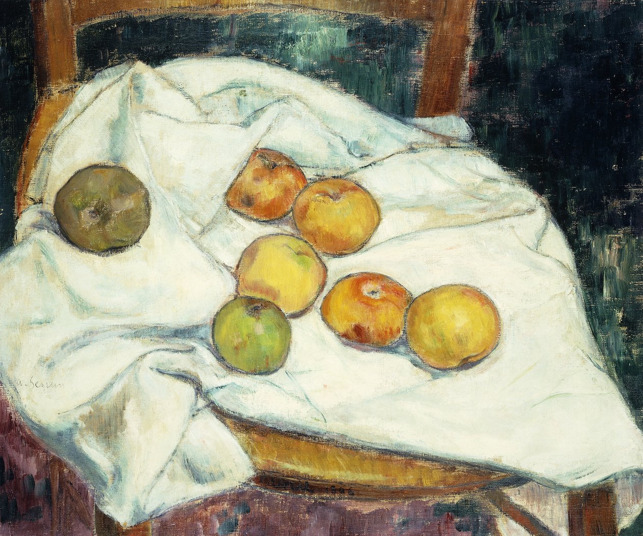 Stilleben med epler; Nature Morte aux Pommes, 1896 av Armand Séguin