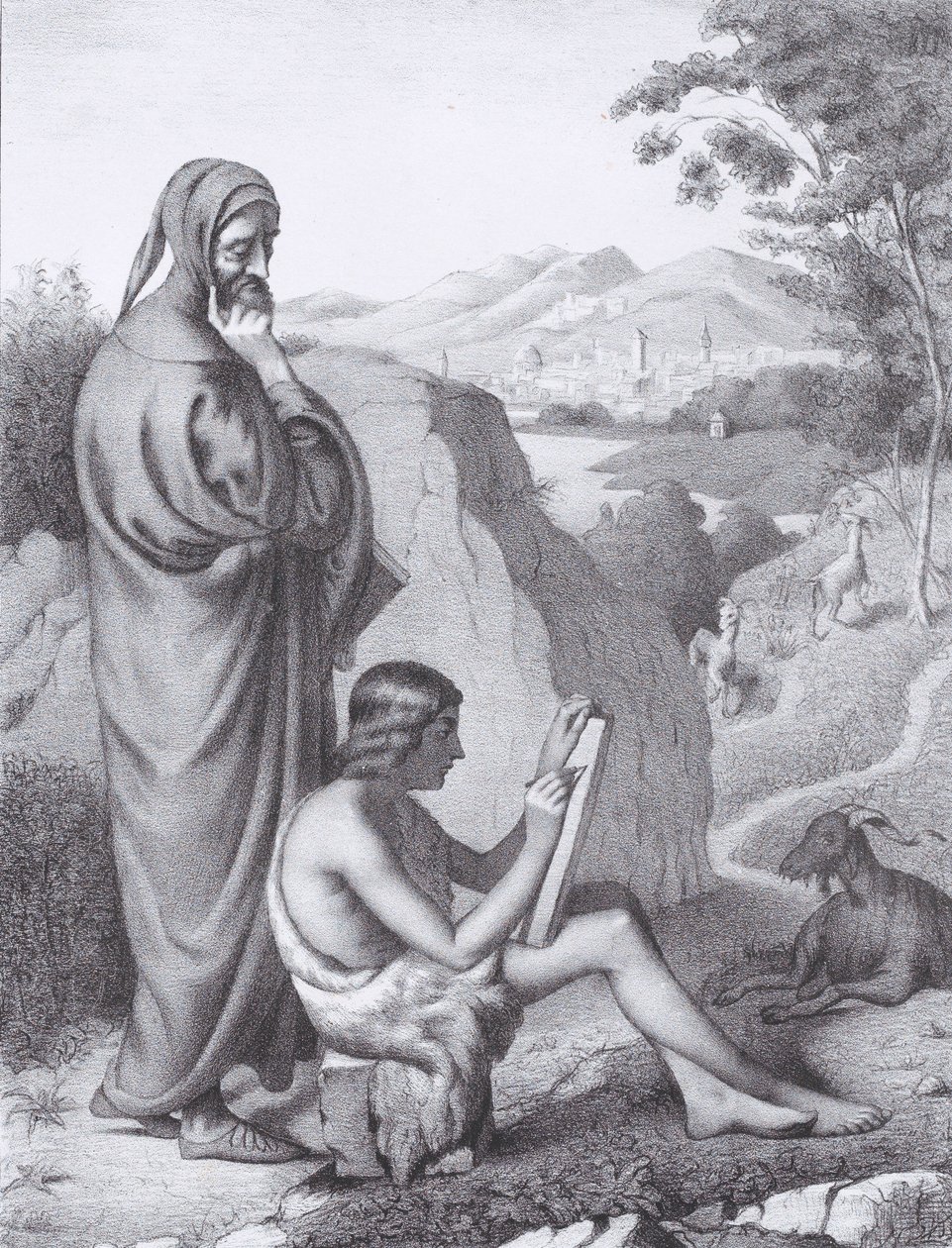 Giotto og Cimabue, fra L