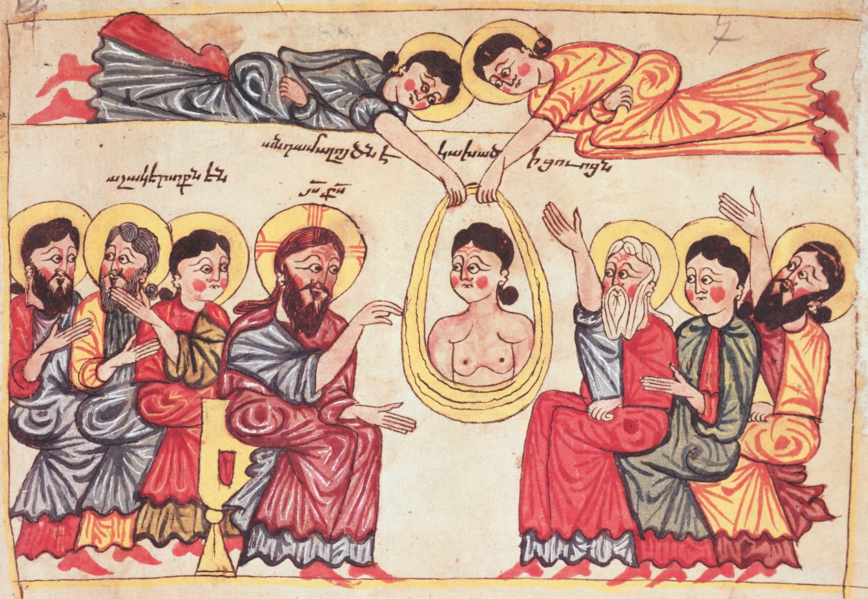 Helbred de syke fra et evangelium, ca. 1200 av Armenian School
