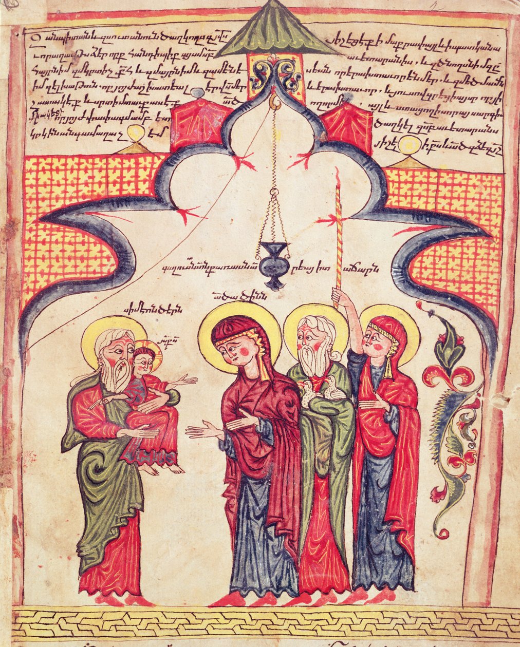 Presentasjon i tempelet fra et evangelium, ca.1200 av Armenian School