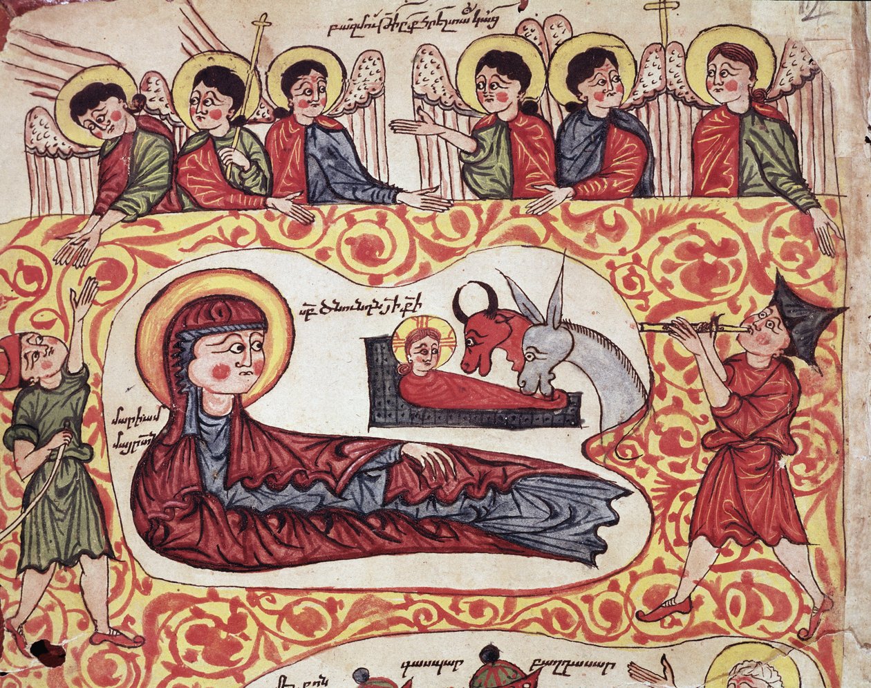 Hyrdenes tilbedelse (miniatyr av Armenian School