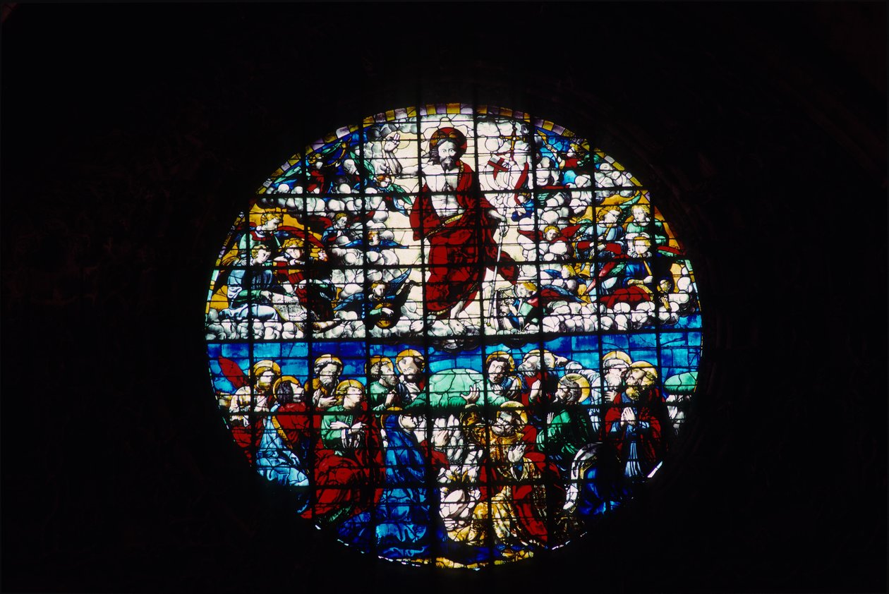 The Ascension (farget glass) av Arnao de Flandres