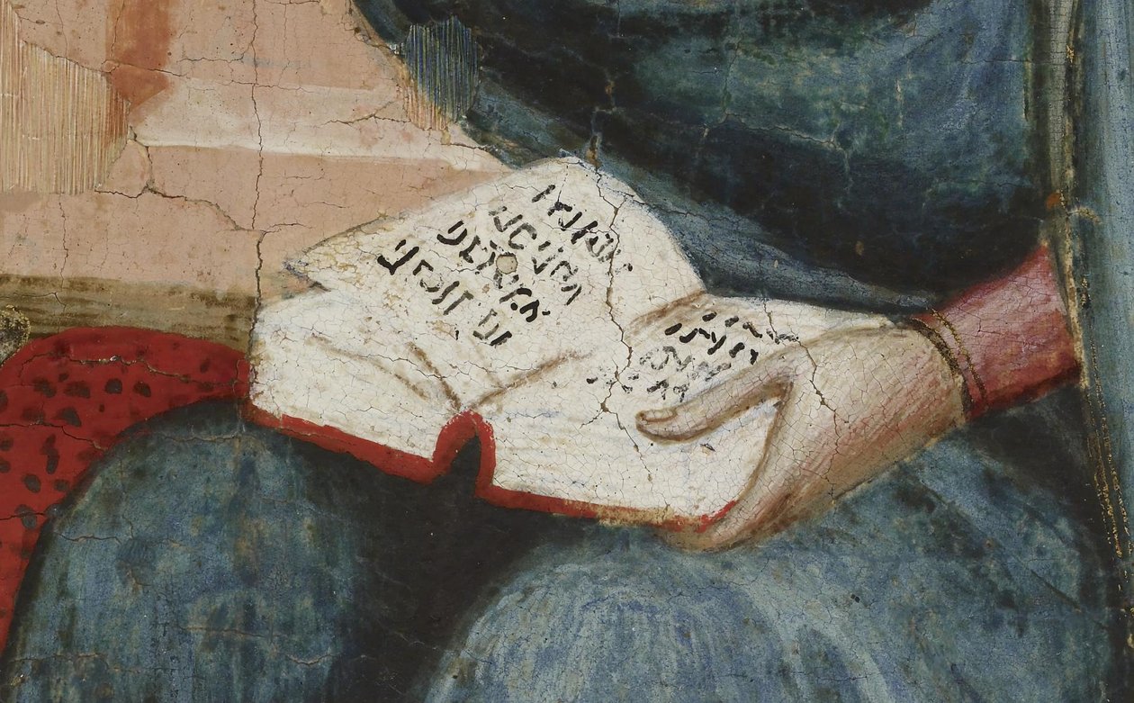 Triptych med Madonna og barn med korsfestelsen og kunngjøringen av Arnau Bassa