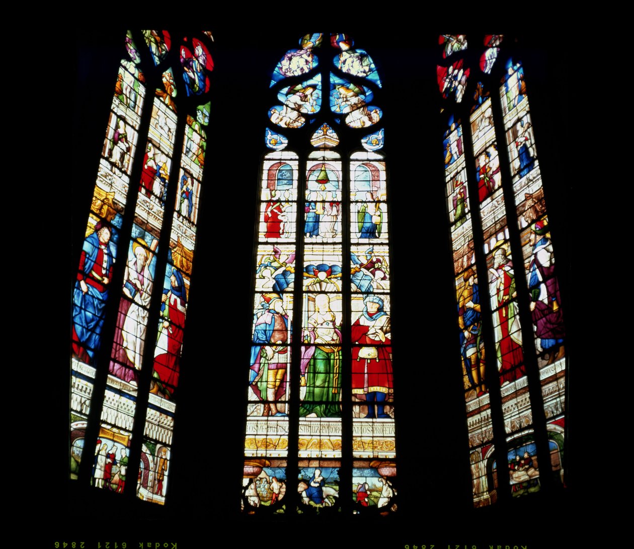Lansettvinduer fra apsis, 1513 (farget glass) av Arnaud de Moles