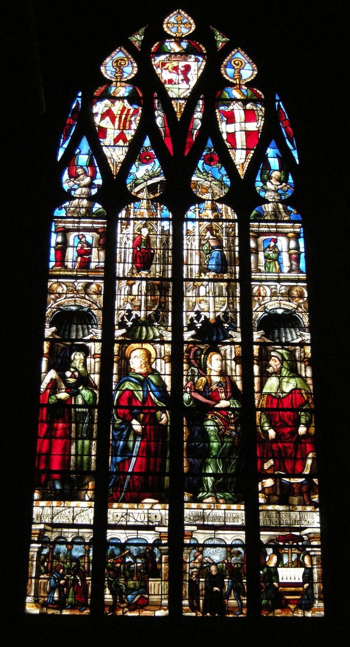 Vindu, 1507-13 (farget glass) av Arnaud de Moles
