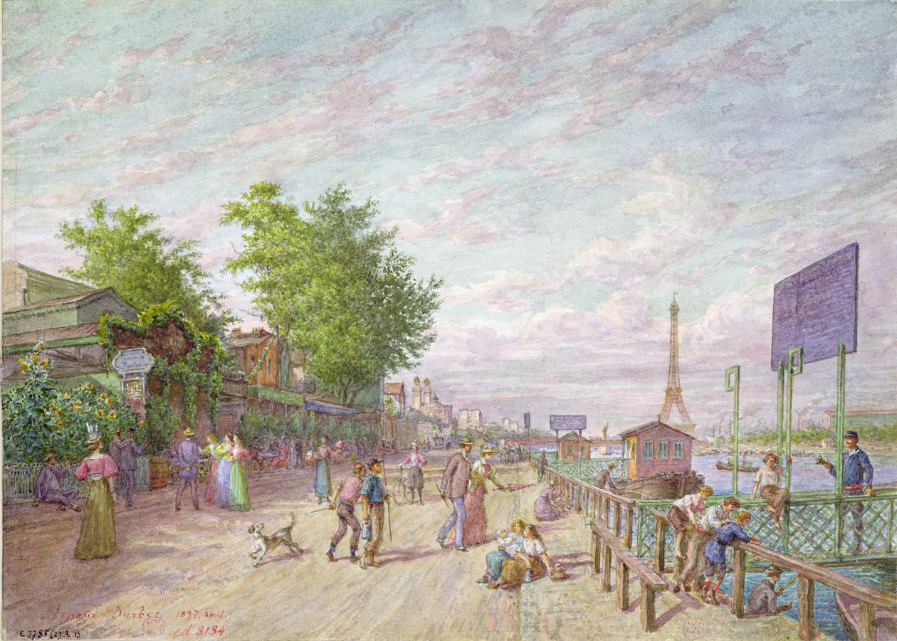 Quai du Point du Jour, Boulogne Billancourt, 1897 av Arnaud Durbec