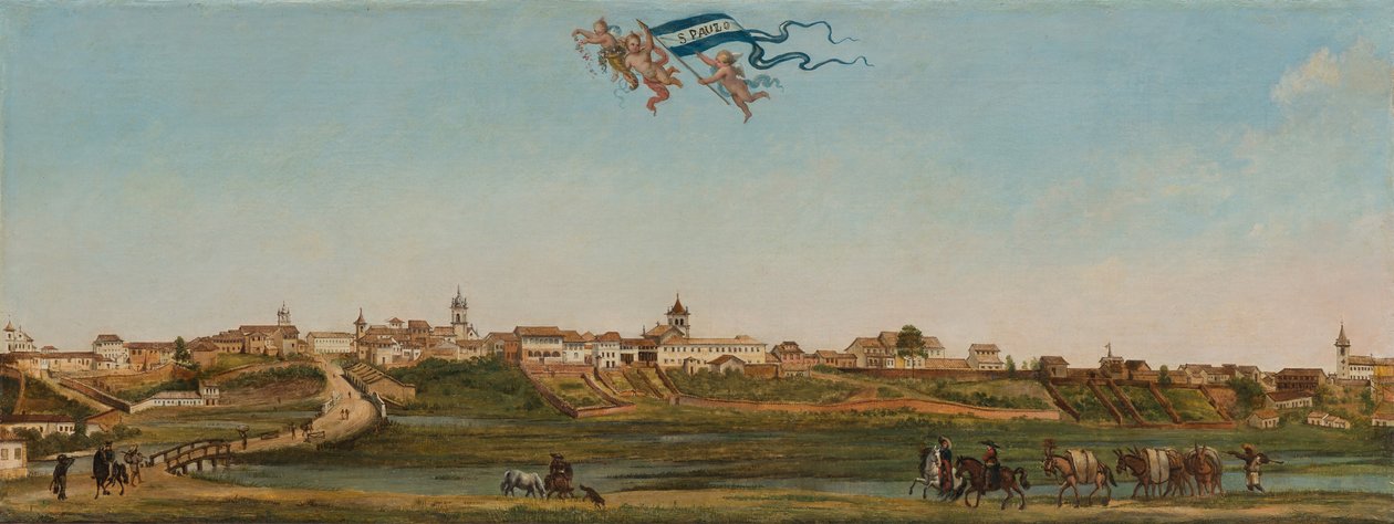 Panoramautsikt over Sao Paulo, 1821. av Arnaud Julien Pallière