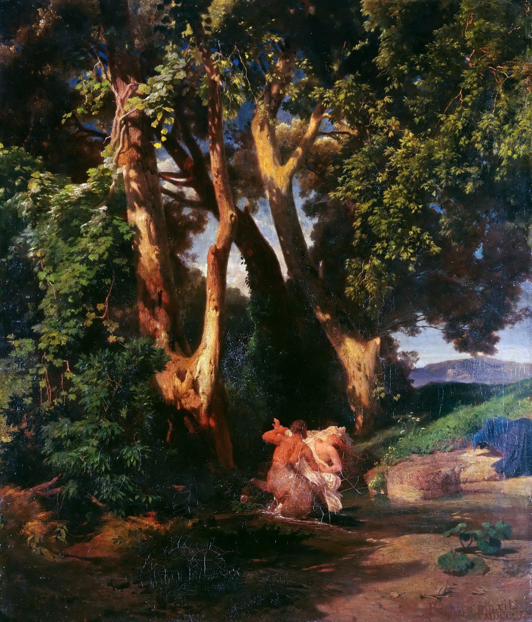 Centaurus og nymfe av Arnold Böcklin
