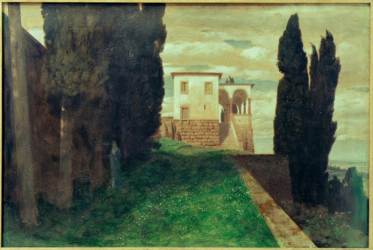 Italiensk villa om våren av Arnold Böcklin