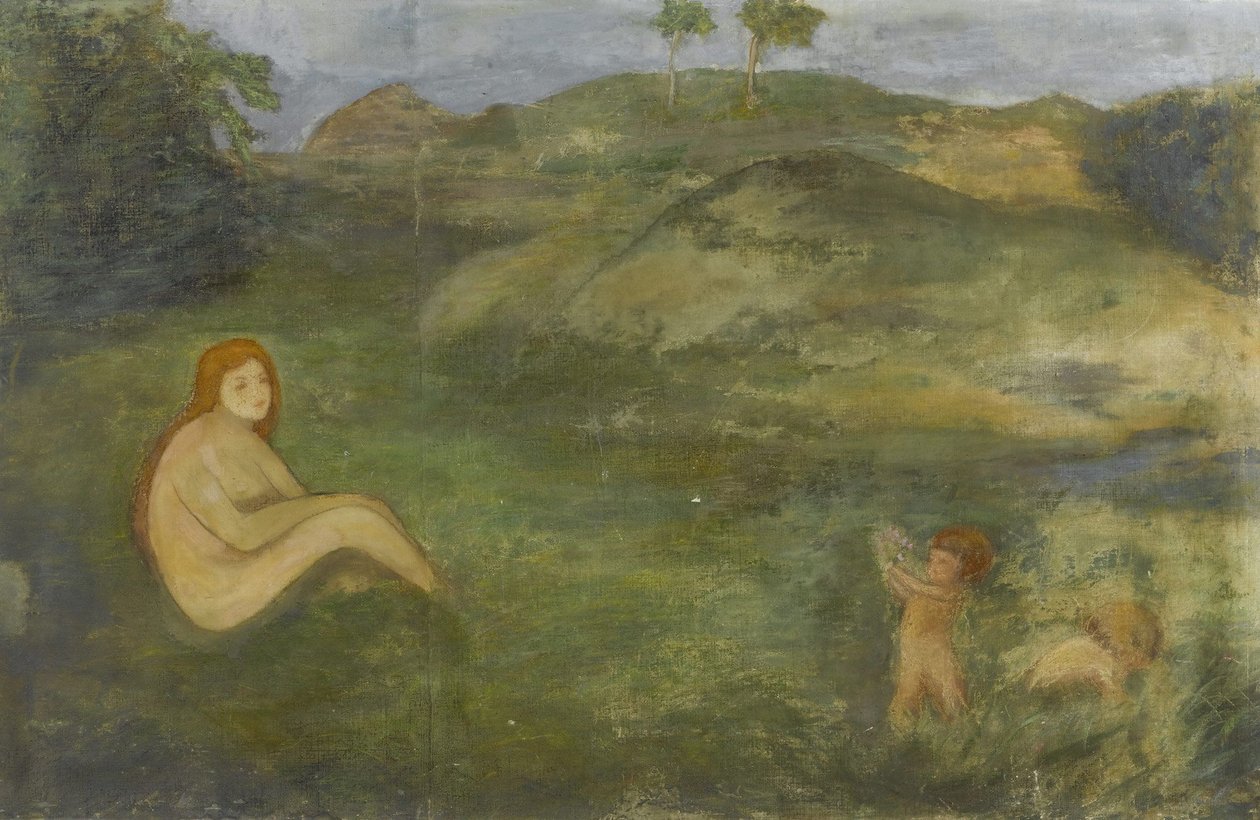 Nymfe på engen som representant for forhistorisk tid (1858) av Arnold Böcklin