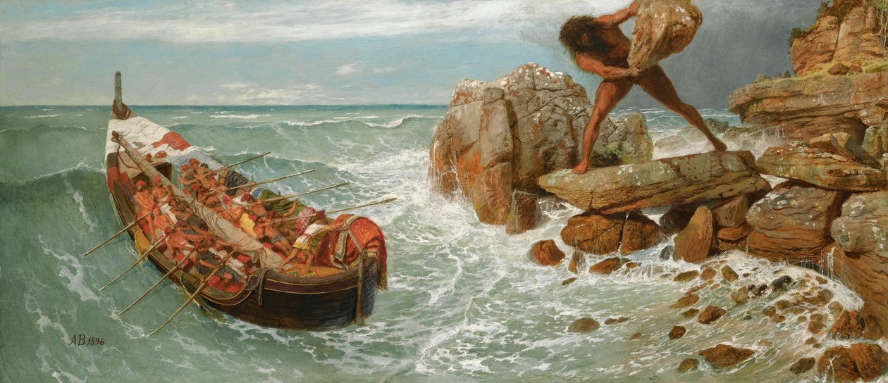 Odysseus og Polyphemus av Arnold Böcklin