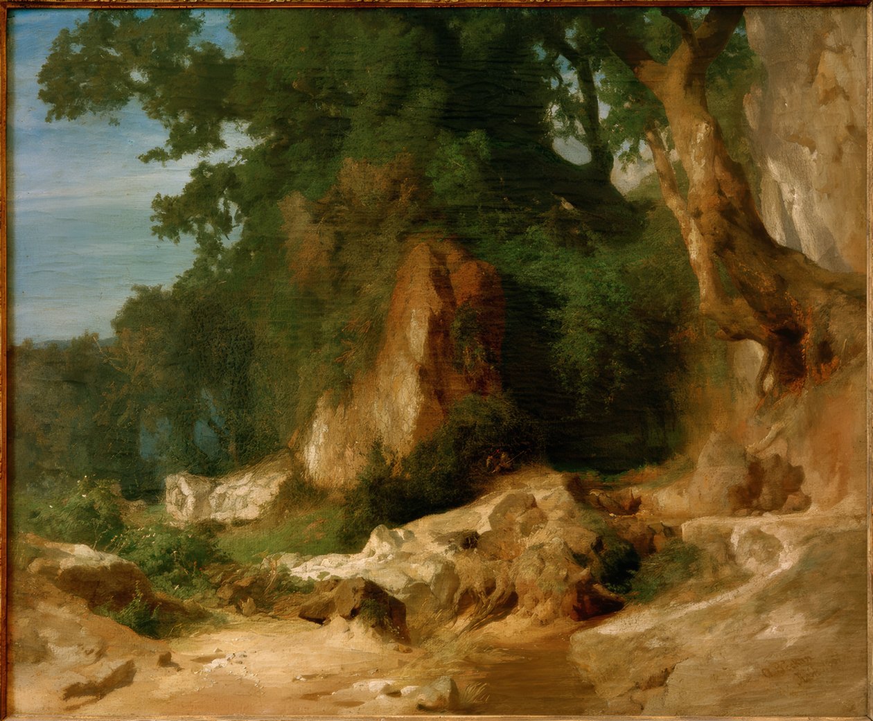 Steinskråning i de albanske fjellene av Arnold Böcklin