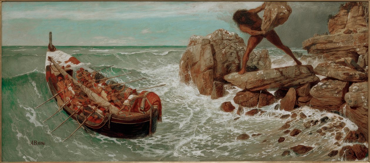 Odysseus og Polyphemus av Arnold Böcklin