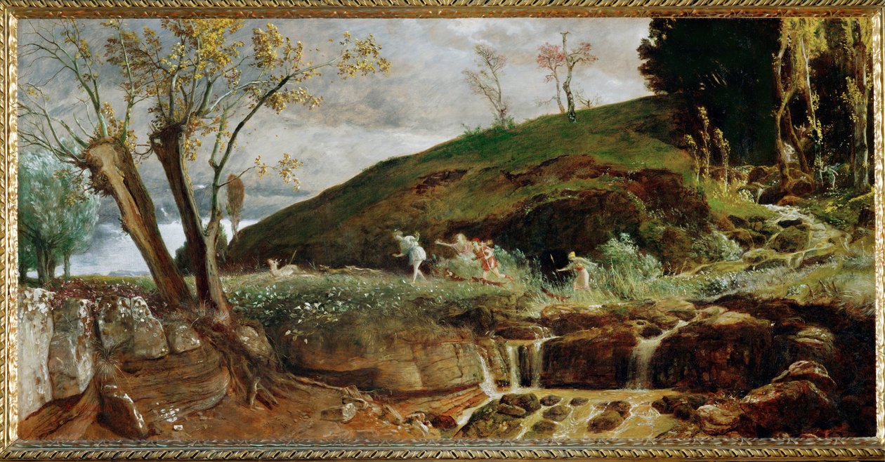 Dianas jakt (maleri på lerret) av Arnold Bocklin