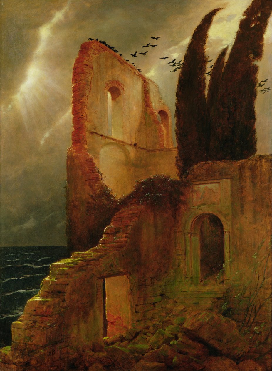 Ruin ved havet av Arnold Böcklin