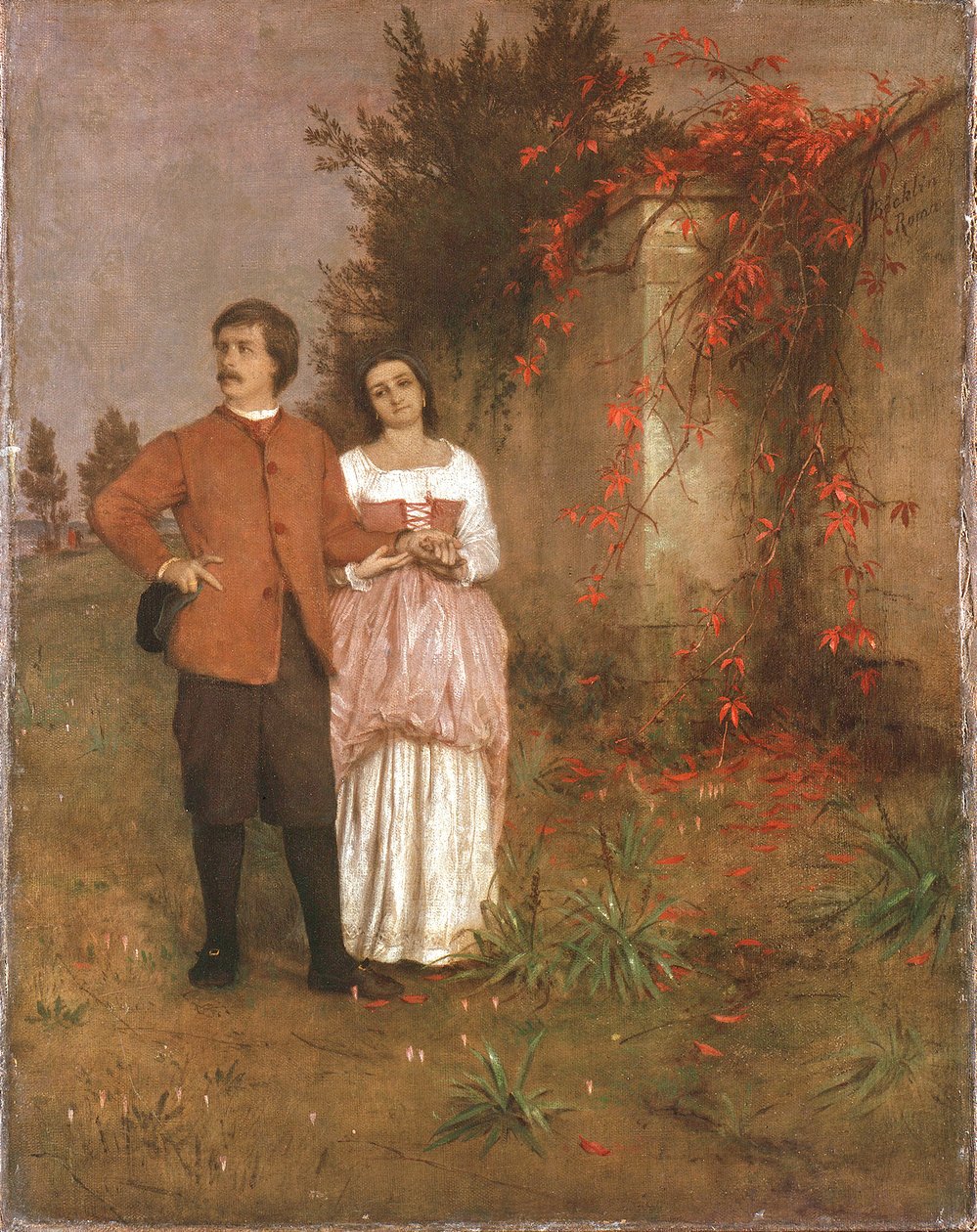 Arnold Böcklin sammen med sin kone av Arnold Böcklin