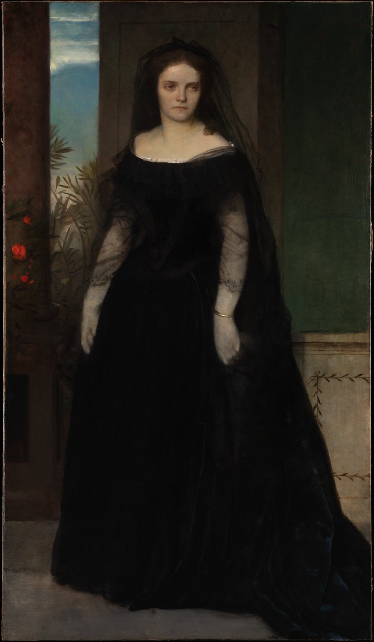 Portrett av skuespilleren Fanny Janauschek av Arnold Böcklin