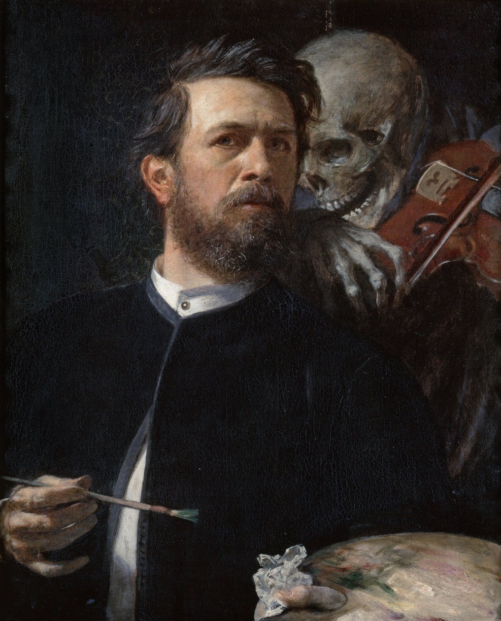 Selvportrett med døden som spiller fiolin av Arnold Böcklin
