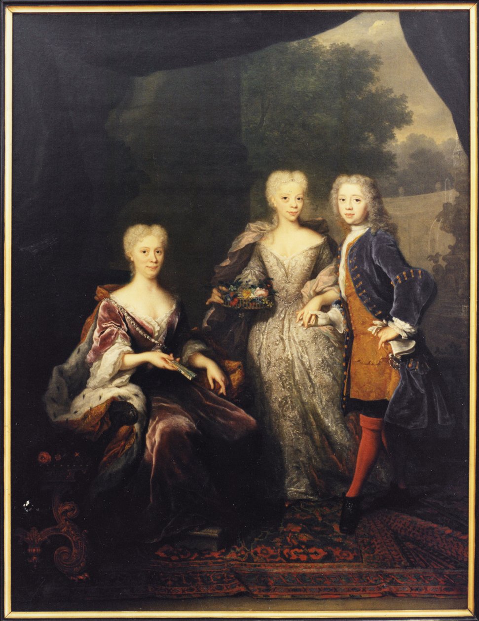 Marie Louise de Hesse Cassel, prinsesse av Orange med barna sine, Amelie d