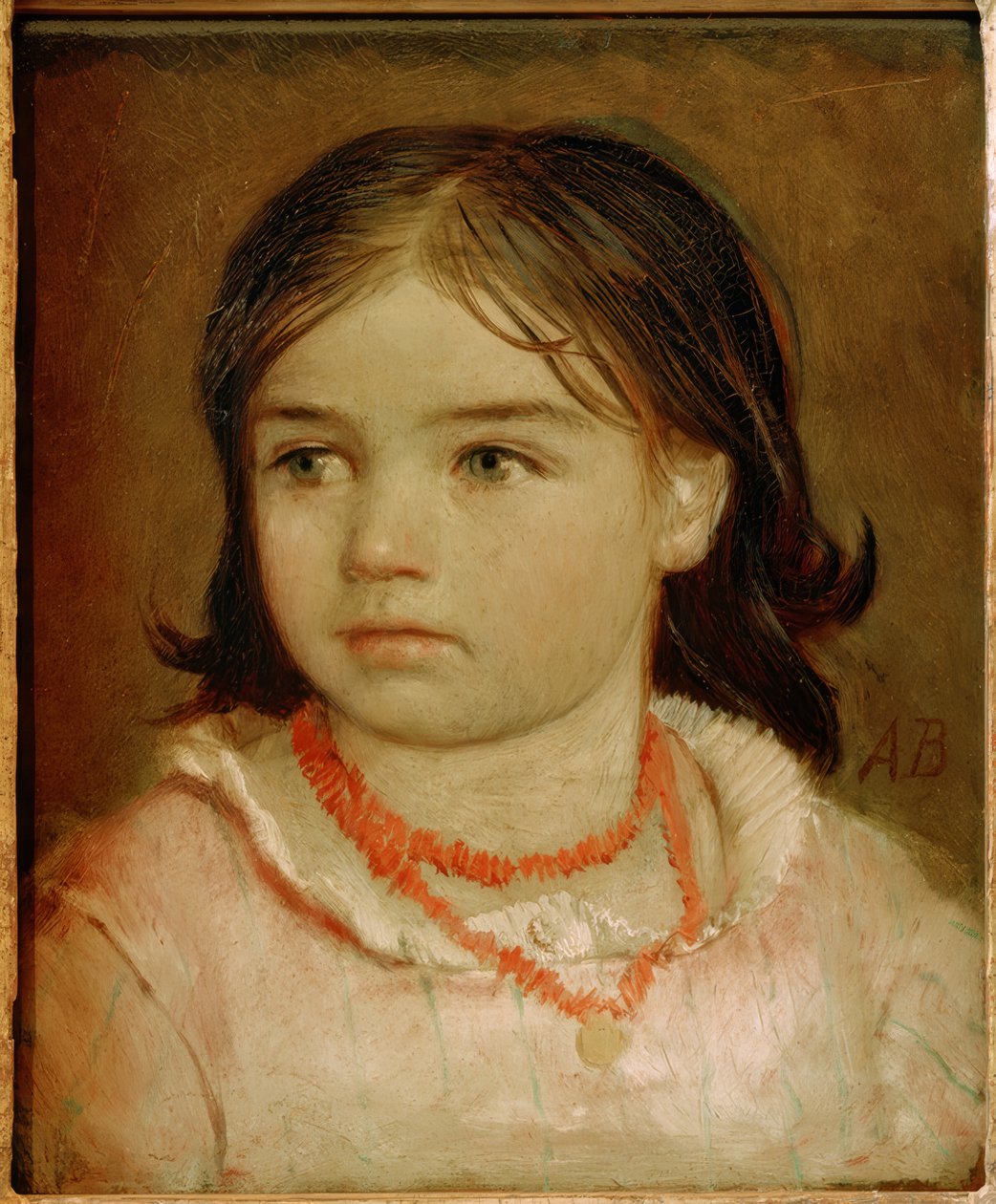 Barneportrett av datteren Lucia av Arnold Böcklin